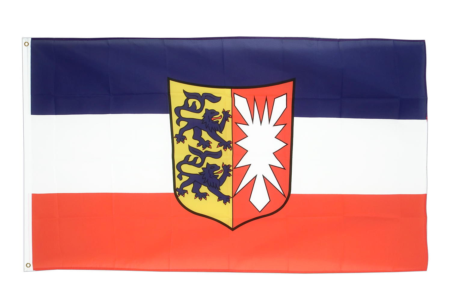 Bandiera Schleswig-Holstein 150x250 Cm – Poliestere Resistente UV, Con Occhielli E Nastro Di Rinforzo