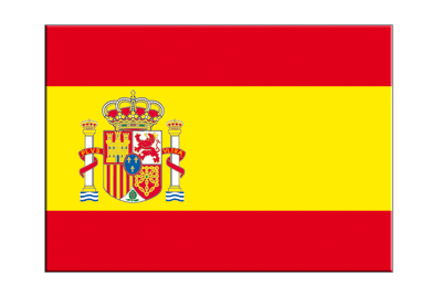 Click here to enlarge the image of the flag Spain with crest Flag Sticker, 5 pcs - 3" x 4"