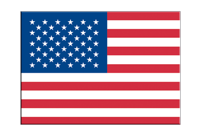 Hier klicken um das Bild der Flagge zu vergrößern USA Aufkleber, 5 Stück - 7 x 10 cm