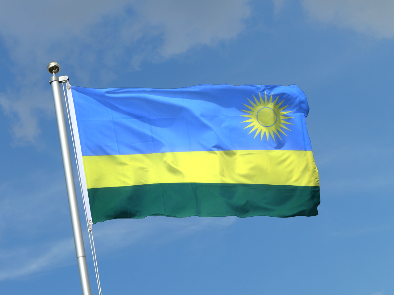 Rwanda 3x5 Ft Flag 90x150 Cm Royal Flags