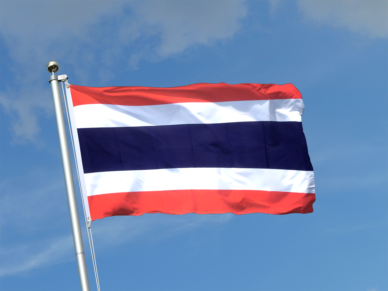 Bandiera Thailandia 90x150 Cm – Nuova, In Poliestere Con Doppia Cucitura E Occhielli