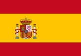 Spanien mit Wappen Fahne