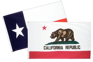 Kalifornien Flagge 250x150 cm wetterfest Fahne Ösen Innen Außen große Hissflagge 