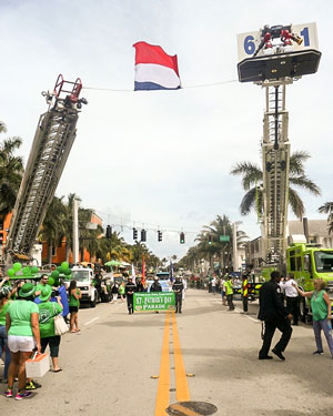 FlaggenPlatz.de Kunde hisst französische Flagge in Florida