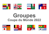 Coupe du Monde 2022 drapeaux groupes a à h