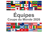Coupe du Monde 2026 drapeaux équipes