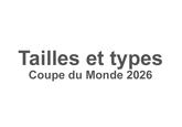 Coupe du Monde 2026 drapeaux par tailles et types