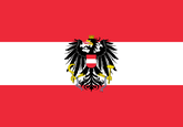 Drapeau de l'Autriche avec aigle