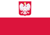 Drapeau de la Pologne avec aigle