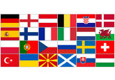 Kit 24 drapeaux Euro 2020 / 2021