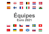 Euro 2020 drapeaux équipes