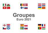 Euro 2020 drapeaux groupes a à f