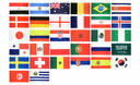 Coupe du Monde 2018 - Kit 32 drapeaux 90 x 150 cm
