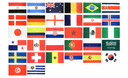 Coupe du Monde 2018 - Kit 32 drapeaux 60 x 90 cm