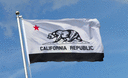 USA Kalifornien Schwarz-Weiß - Flagge 90 x 150 cm