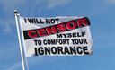 Censor weiß - Flagge 90 x 150 cm