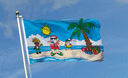 Weihnachtsmann Insel - Flagge 90 x 150 cm