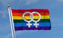 Regenbogen Venus Women groß - Flagge 90 x 150 cm