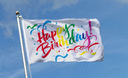 Happy Birthday bunt Flagge 90 x 150 cm