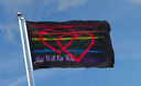 Regenbogen Hate Will Not Win Flagge 90 x 150 cm