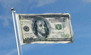 Billet de cent dollars - Drapeau 90 x 150 cm
