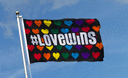 Regenbogen Love Wins - Flagge 90 x 150 cm
