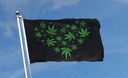 Marijuana Herz - Flagge 90 x 150 cm