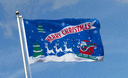 Merry Christmas Weihnachtsschlitten - Flagge 90 x 150 cm