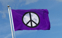 Frieden Peace lila - Flagge 90 x 150 cm