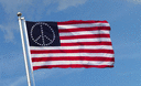 USA Peace avec étoiles - Drapeau 90 x 150 cm