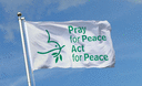 Frieden Pray for Peace Taube - Flagge 90 x 150 cm