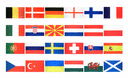 Euro Foot 2021 - Kit 24 drapeaux 60 x 90 cm
