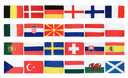 Euro 2021 kit supporter avec 24 petits drapeaux