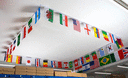 Kleine, aber dekorative WM Flaggenkette 2022