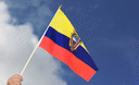 Équateur - Drapeau sur hampe 30 x 45 cm