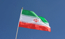 Iran - Drapeau sur hampe 30 x 45 cm
