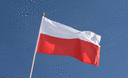 Pologne - Drapeau sur hampe 30 x 45 cm