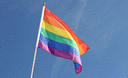 Regenbogen - Stockflagge 30 x 45 cm