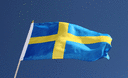 Suède - Drapeau sur hampe 30 x 45 cm