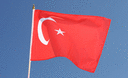 Turquie - Drapeau sur hampe 30 x 45 cm