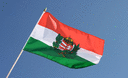 Hungary with crest - Hand Waving Flag 12x18"