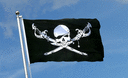 Pirat mit Säbel - Flagge 90 x 150 cm