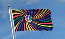 Regenbogen Peace Swirl - Flagge 90 x 150 cm