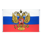 Russland mit Wappen Bannerfahne 90 x 150 cm, Querformat