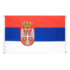 Serbie avec blason Bannière 90 x 150 cm, paysage