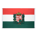 Ungarn mit Wappen Bannerfahne 90 x 150 cm, Querformat