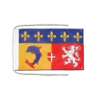 Drapeau avec cordelettes Rhône Alpes 20 x 30 cm