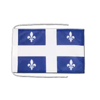 Drapeau avec cordelettes Quebec 20 x 30 cm