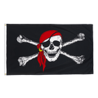 Pirate avec foulard Drapeau 90 x 150 cm CV