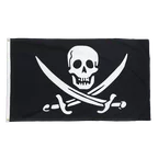Pirat Zwei Schwerter Hissflagge 90 x 150 cm CV